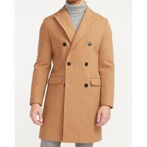 $298 LIGHT BROWN WATER RESISTANT WOOL BLEND TRENCH COAT SZ XS EXTRA SMALL